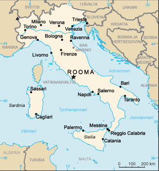 Virtuaalimatka Roomaan - Yleistä Italiasta